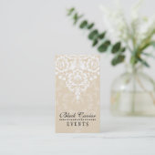 VISITEKAARTJE elegante stijlvolle damast (Staand voorkant)