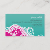 VISITEKAARTJE elegante stijlvolle swirl roze jade (Achterkant)