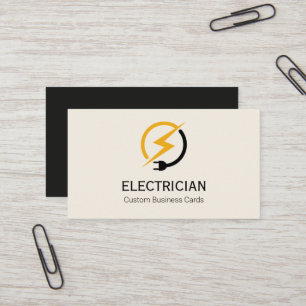Visitekaartje elektricien   Printbaar ontwerp