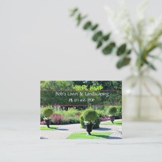 Visitekaartje Engelse tuin Landscaping (Staand voorkant)