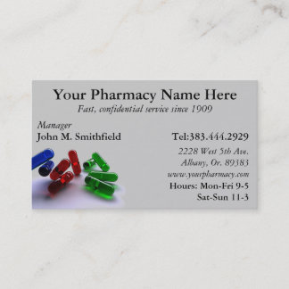 Visitekaartje Farmaceutische geneesmiddelenlijst