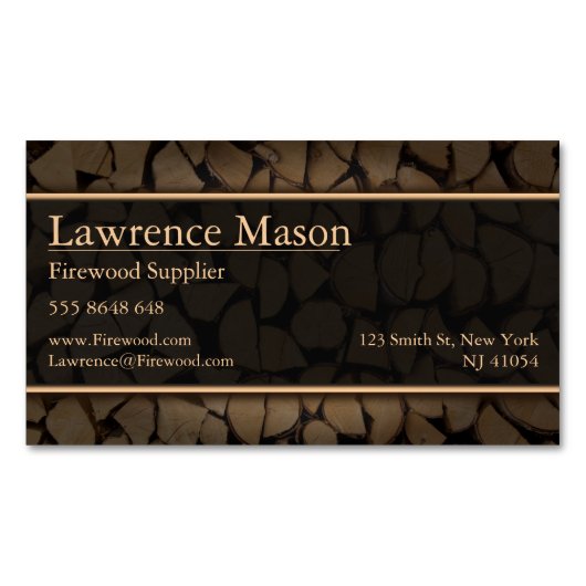 Visitekaartje Firewood Supply Magnetisch Visitekaartje (Voorkant)