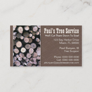 Visitekaartje Firewood/Tree Service