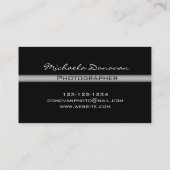 Visitekaartje Flash Camera Lens Black (Achterkant)