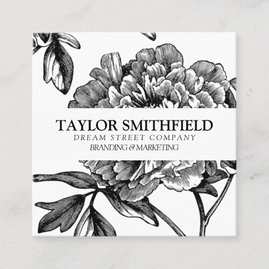 Visitekaartje Floral Fine Line (Voorkant)