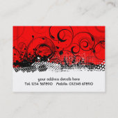 Visitekaartje Floral Grunge (Achterkant)