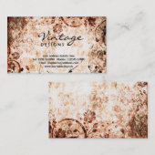 Visitekaartje Floral Grunge (Voorkant / Achterkant)