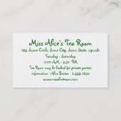 VISITEKAARTJE, Floral, "Three Trillium" , foto. Visitekaartje (Achterkant)