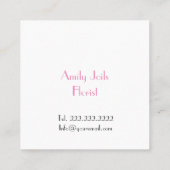 Visitekaartje Florist Dusty Pink Rose Perfume (Achterkant)