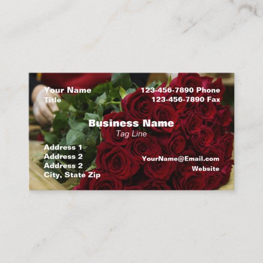Visitekaartje Florist Thema HAMbyWhiteGlove (Voorkant)