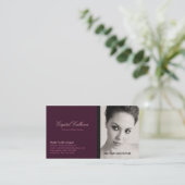 visitekaartje FOTO-sjabloon - Schone professionele (Staand voorkant)