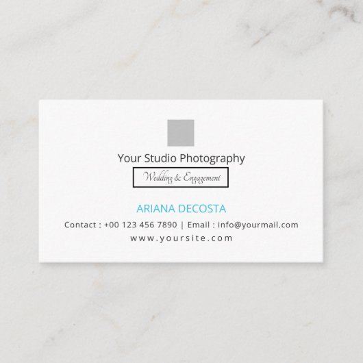 Visitekaartje fotograaf (Voorkant)