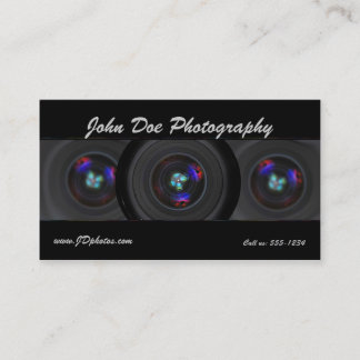 Visitekaartje fotograaf lens