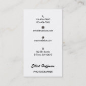 Visitekaartje fotografie (Achterkant)