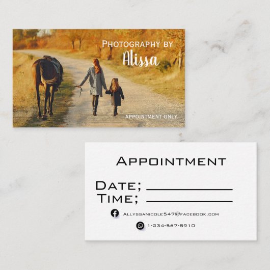 Visitekaartje fotografie (Voorkant / Achterkant)