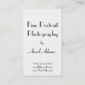 Visitekaartje fotografie (Achterkant)