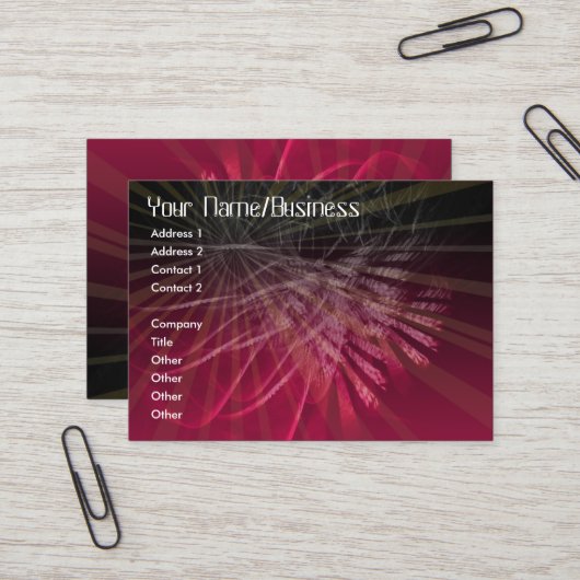 Visitekaartje fractaliata (Voorkant / Achterkant in situ)