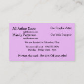 visitekaartje : Franse Cafe (Achterkant)