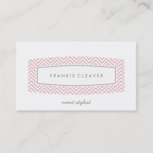VISITEKAARTJE Fresh Chevron patterned Panel Pink