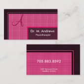 Visitekaartje fysiotherapeut - Monogram (Voorkant / Achterkant)