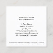 Visitekaartje Gardener Square (Achterkant)