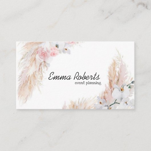 Visitekaartje Gebeurtenisplanning (Voorkant)