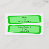 Visitekaartje Gebokst vierkant (Achterkant)