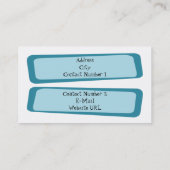 Visitekaartje Gebokst vierkant (Achterkant)