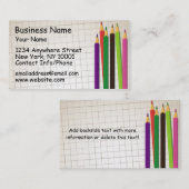 visitekaartje gekleurde pennen (Voorkant / Achterkant)