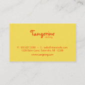 Visitekaartje gekleurde stripes geel (Achterkant)