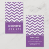 VISITEKAARTJE gewaagde trendy Chevron strepen paar (Voorkant / Achterkant)