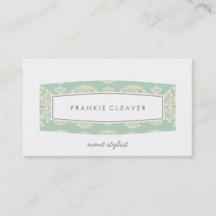 VISITEKAARTJE gewoon patterned panel mint cream