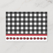 Visitekaartje Gingham Ladybug (Voorkant)