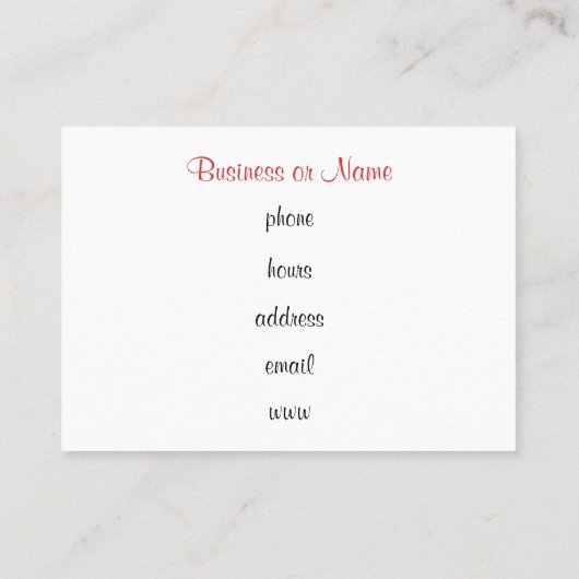 Visitekaartje Gingham Ladybug (Achterkant)