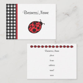 Visitekaartje Gingham Ladybug