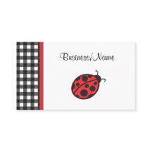 Visitekaartje Gingham Ladybug