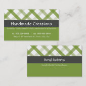 VISITEKAARTJE:: gingham pattern 9L Visitekaartje (Voorkant / Achterkant)