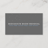 visitekaartje "Giovanni's Snow Removal" (Achterkant)