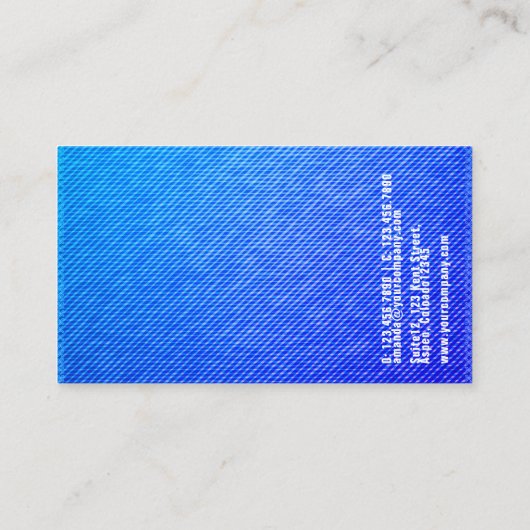 Visitekaartje Glam Chic Zebra (Achterkant)