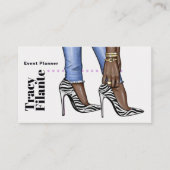 Visitekaartje Glam Chic Zebra (Voorkant)