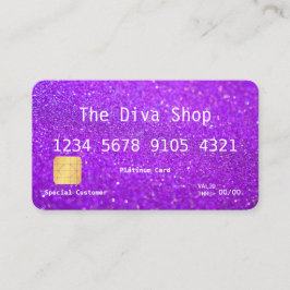 Visitekaartje | Glitter Credit Card Paars