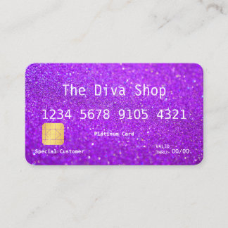 Visitekaartje | Glitter Credit Card Paars