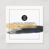 Visitekaartje Glitter Galaxy Brushstrokes (Voorkant)