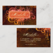 Visitekaartje Glitter Salon Bruin Sinaasappel (Voorkant / Achterkant)