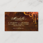 Visitekaartje Glitter Salon Bruin Sinaasappel (Achterkant)