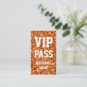 Visitekaartje Glitz Oranje 'VIP PASS' (Staand voorkant)