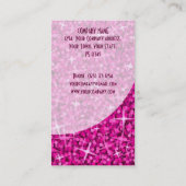 Visitekaartje Glitz roze curve portret (Achterkant)