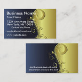 visitekaartje Gold en blauw (Voorkant / Achterkant)