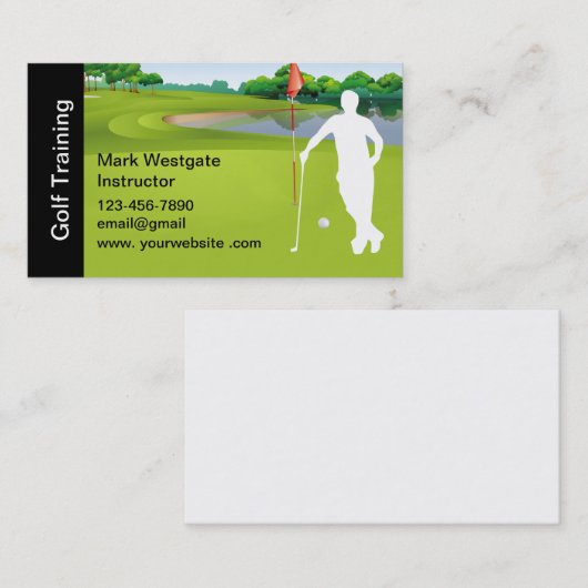 Visitekaartje Golf Training Instructor (Voorkant / Achterkant)