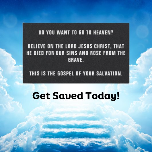 VISITEKAARTJE GOSPEL TRACTS